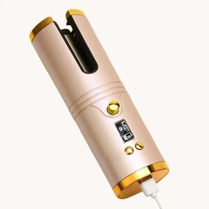 Automatic Hair Curler - Gold and Pink Comes With USB Cord 96% Conditions Working